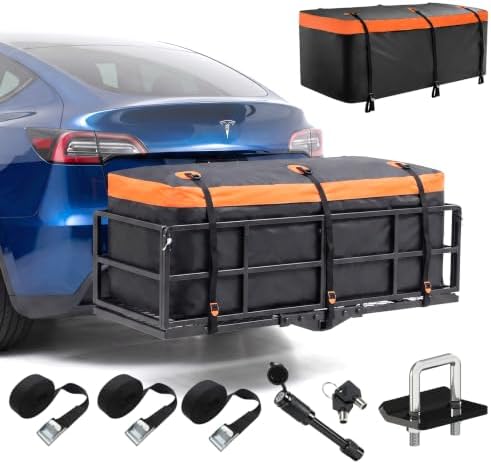 61x25x16 Foldable Hitch Cargo Carrier by LYSAUGLAT