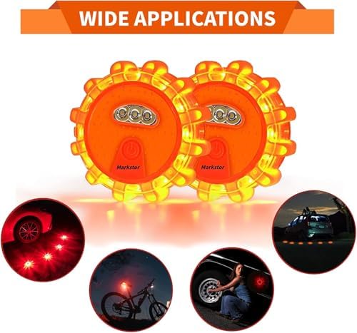 6 Pack LED Road Flares, Rechargeable EmergencySafety Strobe Lights - Image 4