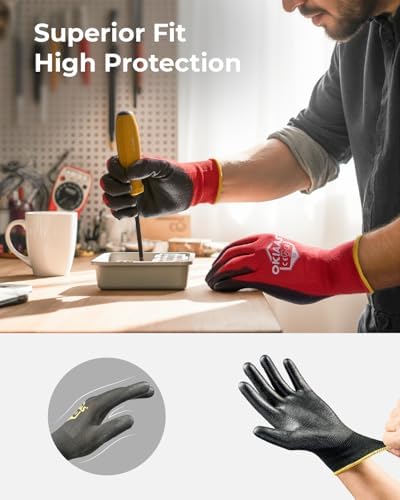 OKIAAS Men's Lightweight Construction Gloves - Image 3