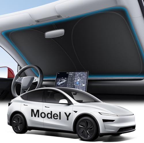 Wigoo for Tesla Model Y/YL 2020-2026 Windshield Sunshade, Keeps Cool by wigoo