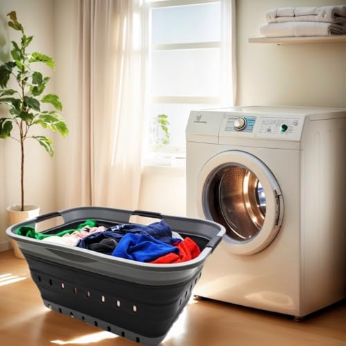 SAMMART 42L Collapsible Plastic Laundry Basket - Image 3