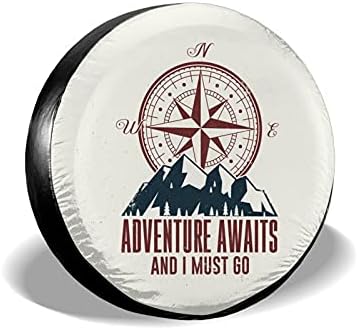 Siski Adventure Awaits and I Must Go Spare Tire Cover Wheel Protectors by Siski