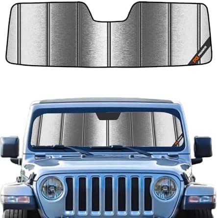 Pigenius Windshield Sun Shade for Jeep Wrangler 2011-2017, Wrangler JK 2018 by Pigenius