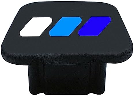 2 Inch Tri-Color 3 Color Logo Trailer Hitch Tube Cover Plug Cap, Rubber by omlkibo