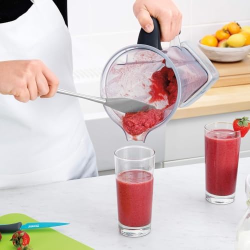 Tovolo Jar Spatula Silicone Long Stainless Steel Handle Scraper Spatula Oyster - Image 3