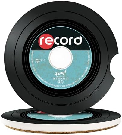 Britimes Car Coasters for Drinks, 2 Pack Ceramic Stone 2.56" Music by Britimes