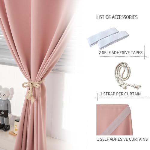Self Adhesive Blackout Curtains- Stick on Curtains Shades Window Blinds - Image 2