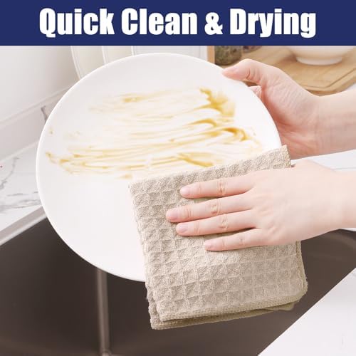 Homaxy Microfiber Waffle Weave Kitchen Towels, 6 Pack - Image 4