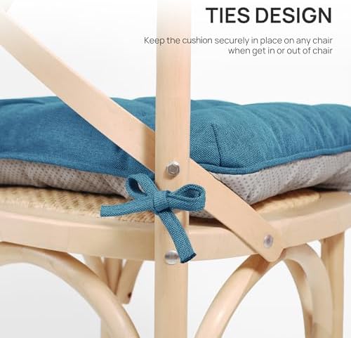 Love's cabin Memory Foam Chair Cushions Set of 4, 15.5 Inch - Image 4