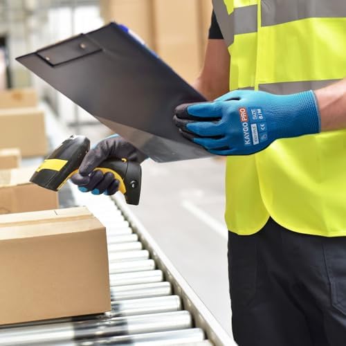 KAYGO Safety Work Gloves, PU Coated, 2-Finger Touchscreen - Image 6