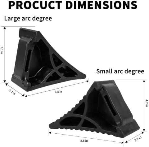 Rubber Wheel Chocks for RV Trailer Upgraded Deformable Design 4 Pc - Image 2