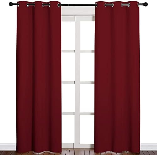 NICETOWN Burgundy Red Blackout Curtains - Image 2