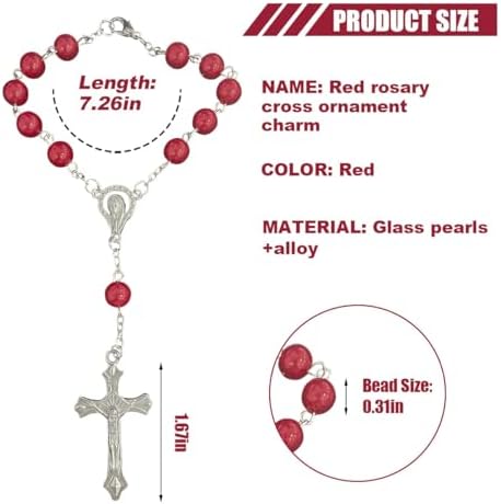smilfuy 2PCS Car Rosary for Rearview Mirror - Image 2