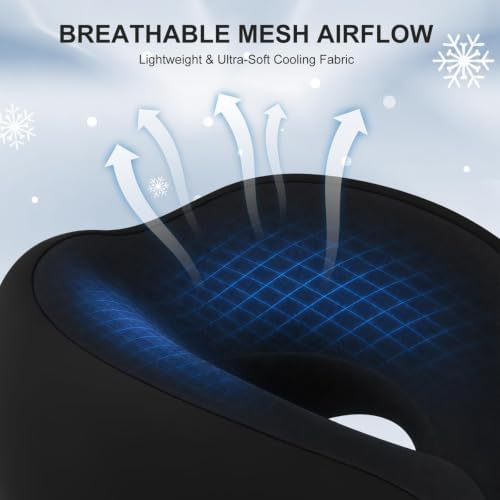 Ergonomic Travel Pillow, 100% Memory Foam Travel Neck Pillow - Image 4