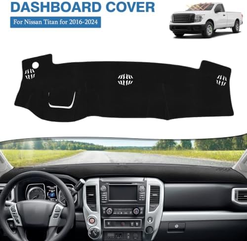 FIILINES Dash Cover for 2016-2024 Nissan Titan, Dashboard Mat Exact Fit for - Image 2