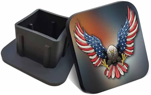 Swono Hitch Caps for Trucks Flag Eagle Rubber Tow Hitch Covers for Pickup by Swono
