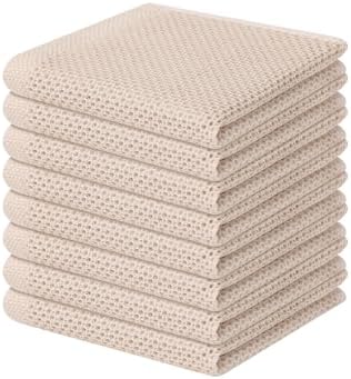 Homaxy 100% Cotton Waffle Weave Kitchen Dish Cloths 8-Pack by Homaxy