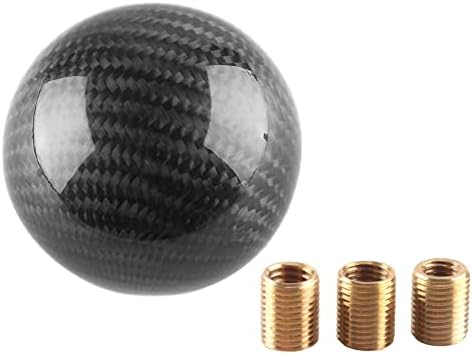 Round Ball Shift Knob 5 6 Speed Carbon Fiber Gear Shifter Knob by YIUIY