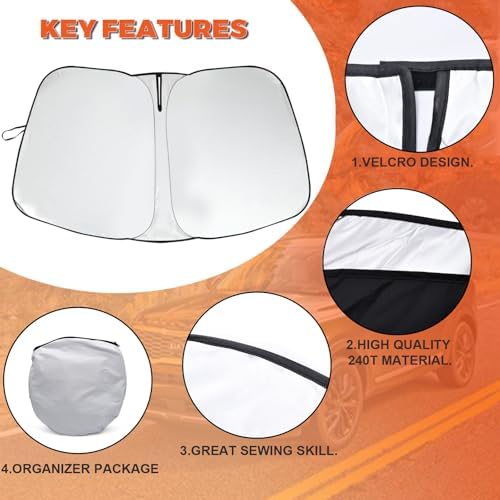 Foldable Front Windshield Sunshade fit - Image 7