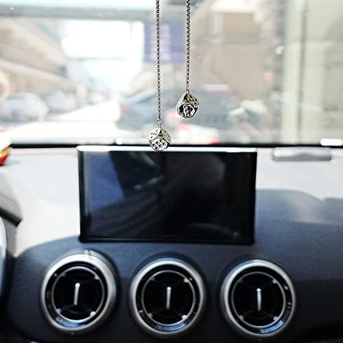 Creative Hanging Dice with Dots Car Metal Pendant Rear View Mirrors Charms - Image 4