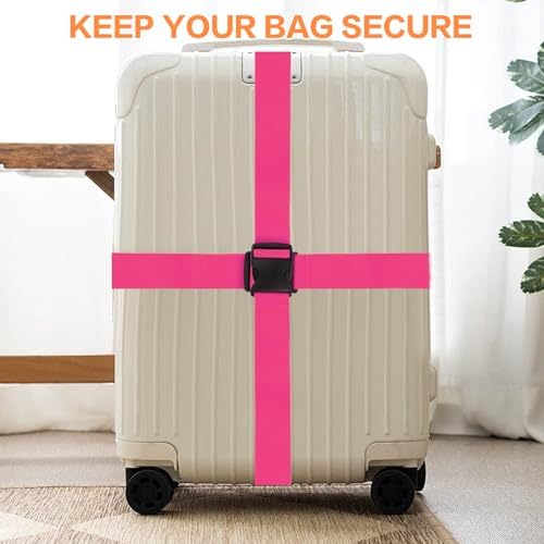 4 Pcs Luggage Straps for Suitcases TSA Approved, Suitcase Belts（4 color） - Image 5