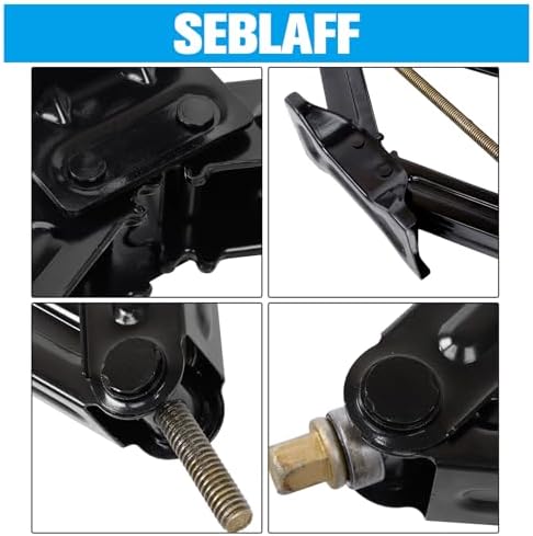 2 Sets of 5000lbs Black Steel RV Trailer Stabilizer Leveling Scissor Jacks - Image 7