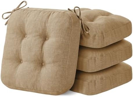 IASEAHK Memory Foam Dining Chair Cushions, 16.5"x16.5"x3.5" by IASEAHK