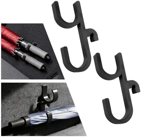 2PCS Double Car Umbrella Hook, No Drilling Car Umbrella Holder Stable Placement by VKQTS