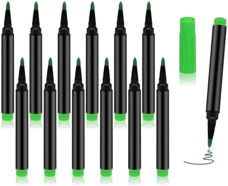 12 PCS Grass green Liquid Chalk Markers Wet or Dry Erase Fine Tip Neon Pens by Unknown