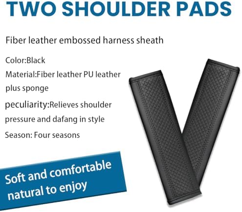 Osilly 2PCS Fiber Leather Seat Belt Shoulder Pads - Image 4