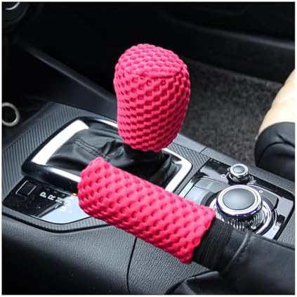 AUCELI 2 Pack Car Gear Shift Knob Cover & Handbrake Cover, Automotive Anti-Slip by AUCELI