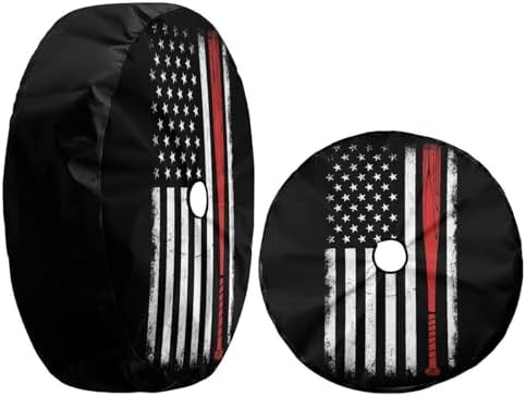 American Flag Baseball Theme Spare Tire Cover - Image 3