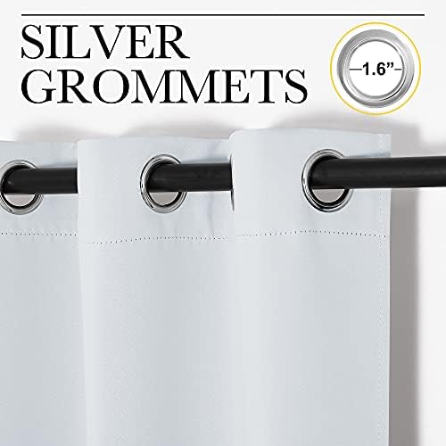 NICETOWN Greyish White Blackout Curtains - Image 2