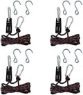 Rope Tie Downs, 1/4" 12FT Adjustable Ratchet Straps 4Pack by NONGKANG