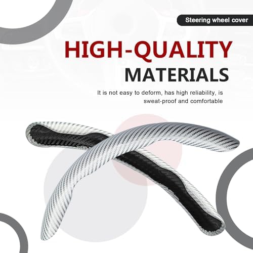 3pcs Universal Carbon Fiber Steering Wheel Cover - Image 4
