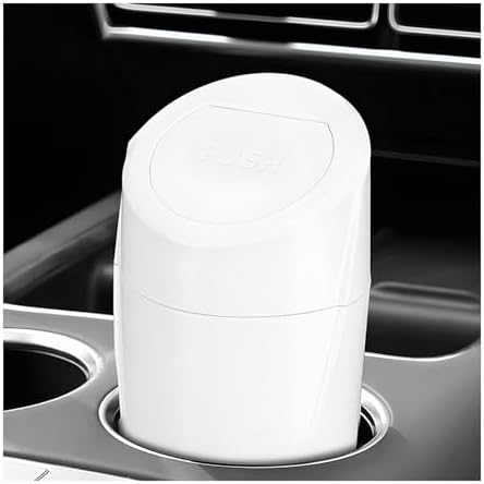 Car Trash Can Bin with Lid, Leakproof Portable Garbage Trash Bin Mini Cup by YTFRL