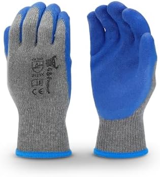 G & F Products 12 Pairs Medium Rubber Latex Double Coated Work Gloves by GFProducts