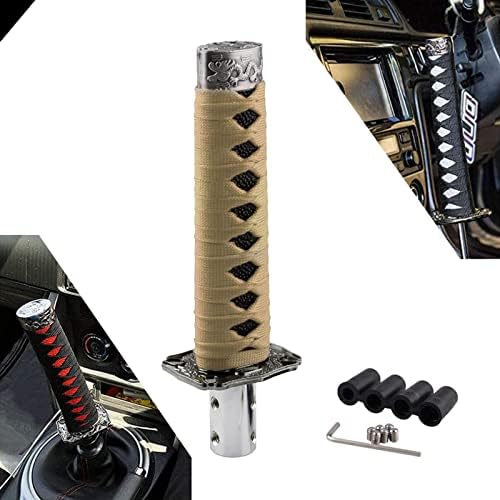 RYANSTAR Katana Shift Knob Samurai Sword Design 4 Adapters Black Gold by RYANSTARRACING