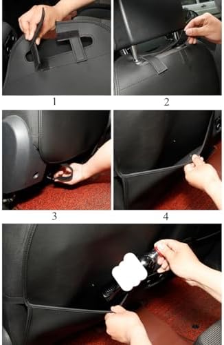 HCMAX 2 Pack Kick Mat Car Seat Back Protector Waterproof Easy to Clean - Image 6