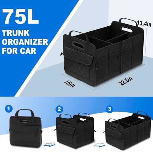 AOPHY Car Trunk Organizer, 75L Large Capacity Waterproof Auto Storage - Image 2