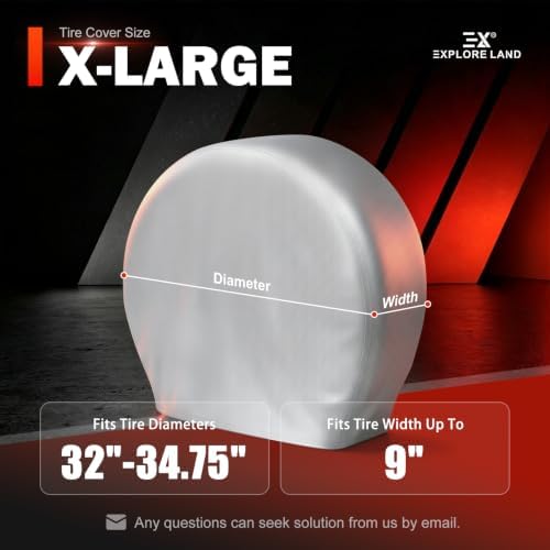 Explore Land Tire Covers 4 Pack Fit Tire Diameters 32-34.75 inch - Image 2