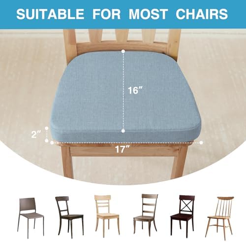 IASEAHK Chair Cushions for Dining Chairs Set of 4, Non Slip Kitchen Chair Pads - Image 4