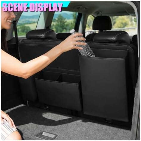 Leather Car Trunk Organizer, Foldable Vehicle Travel Organizer Accessories - Image 3