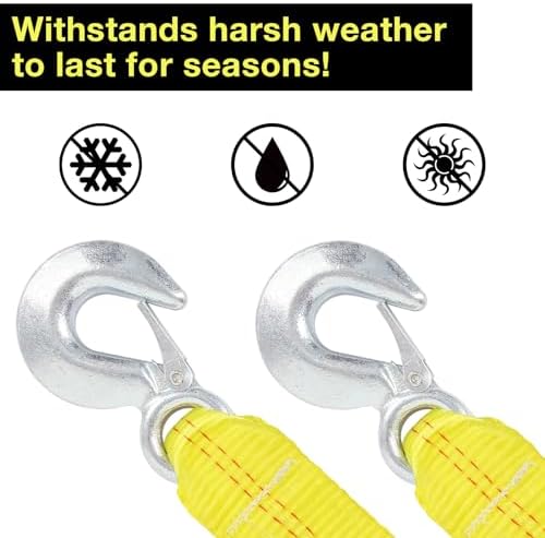 2 Inch Tow Strap with Hooks 30 FT, Heavy Duty 15, 000 lbs Breaking Strength - Image 5
