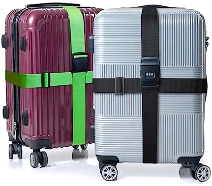 2 PCS Luggage Strap 78" x 2" Suitcase Belts Wide Adjustable Packing Straps - Image 3