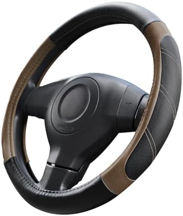 14.5-15 Inch Leather Steering Wheel Cover, Non Slip - Image 6