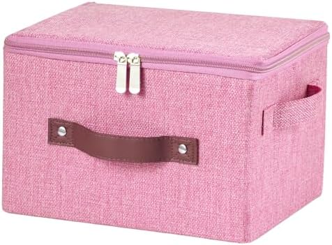 Storage Bins with Zipper Lids Decorative Lidded Baskets Boxes by VinneGenzz
