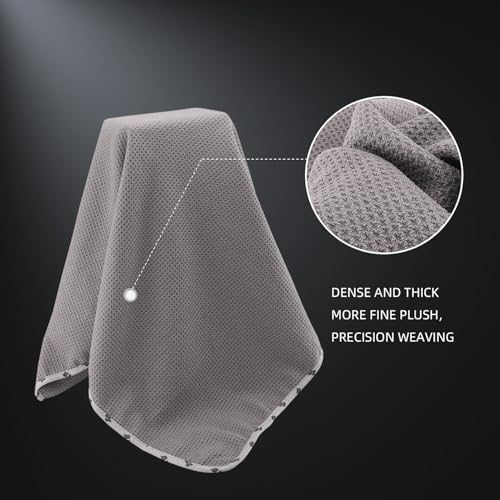 SPTA Microfiber Drying Towel, Waffle-Weave Highly Absorbent, Scratch Free - Image 5