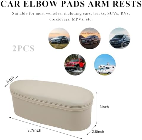 Yourkar 2 PCS Car Armrest Support Cover, Left Side Door Armrest Cushion Pad - Image 2