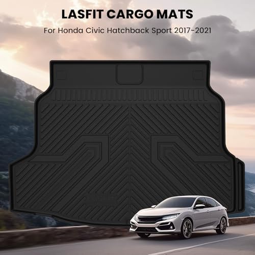 LASFIT All Weather Cargo Mats for Honda Civic 2017-2021 - Image 5